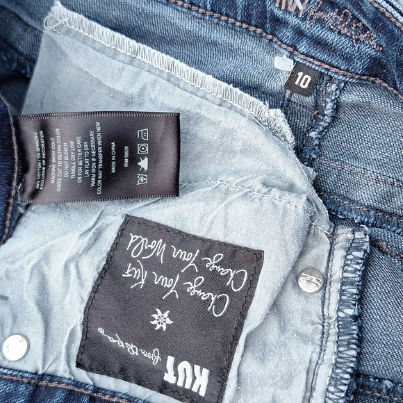 KUT from the Cloth Jeans Boot Cut Straight Leg Tapered Ankle Designer Size 10 - Picture 10 of 16